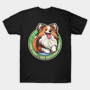 Lick First! Shetland Sheepdog Design T-Shirt